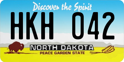 ND license plate HKH042