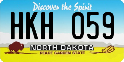 ND license plate HKH059