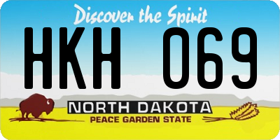 ND license plate HKH069