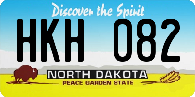 ND license plate HKH082