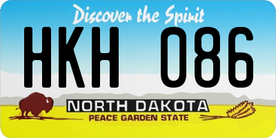 ND license plate HKH086