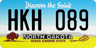 ND license plate HKH089
