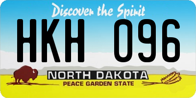 ND license plate HKH096