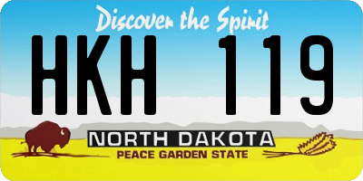 ND license plate HKH119