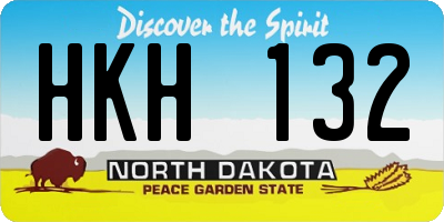 ND license plate HKH132