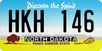 ND license plate HKH146