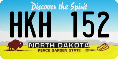 ND license plate HKH152