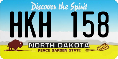 ND license plate HKH158