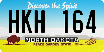 ND license plate HKH164
