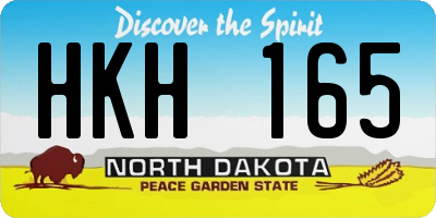ND license plate HKH165