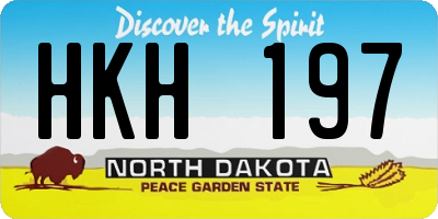 ND license plate HKH197