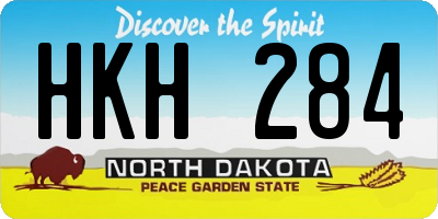 ND license plate HKH284