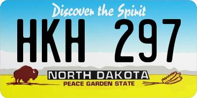 ND license plate HKH297