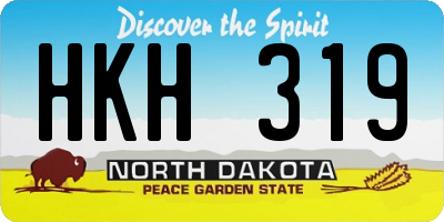 ND license plate HKH319
