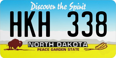 ND license plate HKH338