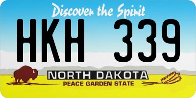 ND license plate HKH339