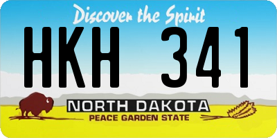 ND license plate HKH341