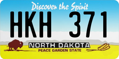 ND license plate HKH371