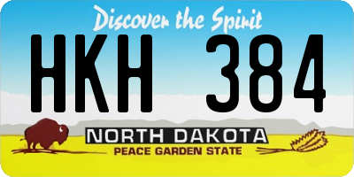 ND license plate HKH384