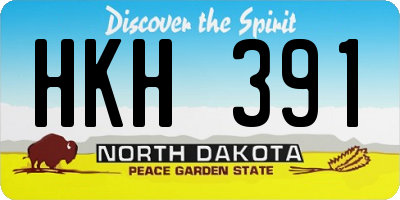ND license plate HKH391