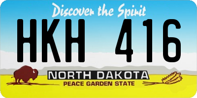 ND license plate HKH416