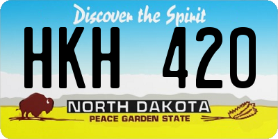 ND license plate HKH420