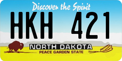 ND license plate HKH421