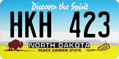 ND license plate HKH423