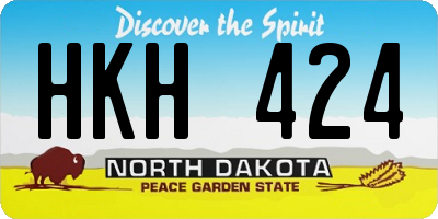 ND license plate HKH424