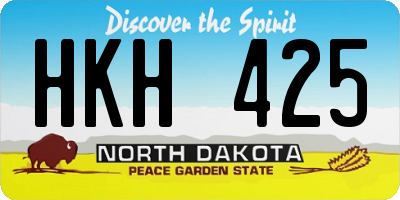 ND license plate HKH425