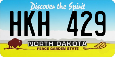 ND license plate HKH429