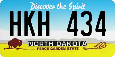 ND license plate HKH434
