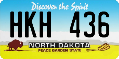 ND license plate HKH436