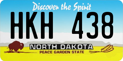 ND license plate HKH438