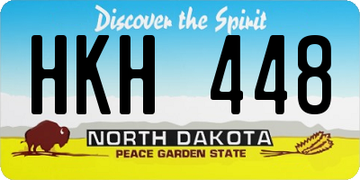 ND license plate HKH448