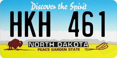 ND license plate HKH461