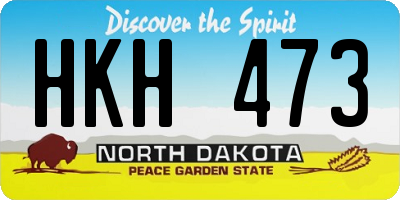 ND license plate HKH473