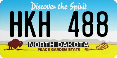 ND license plate HKH488
