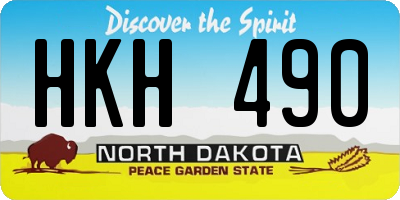 ND license plate HKH490