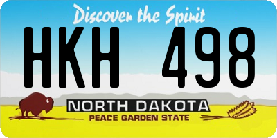 ND license plate HKH498