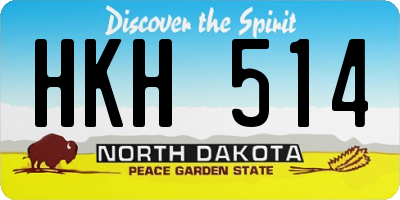 ND license plate HKH514