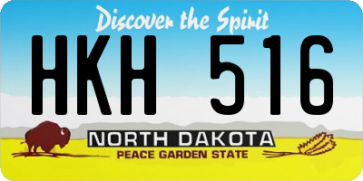 ND license plate HKH516