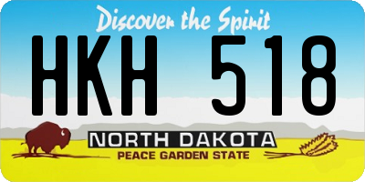 ND license plate HKH518