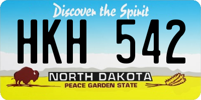 ND license plate HKH542