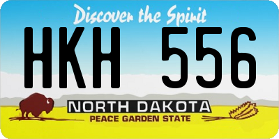 ND license plate HKH556