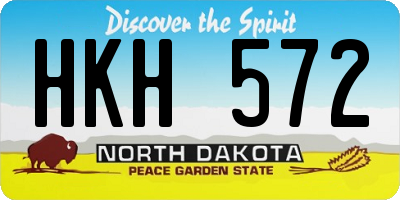 ND license plate HKH572
