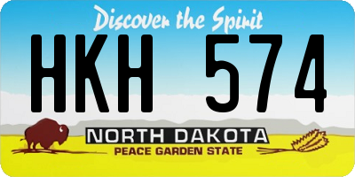 ND license plate HKH574