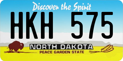 ND license plate HKH575
