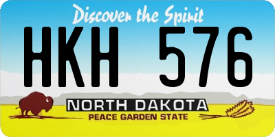ND license plate HKH576