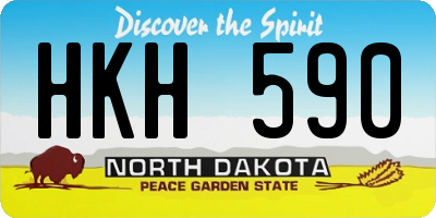 ND license plate HKH590